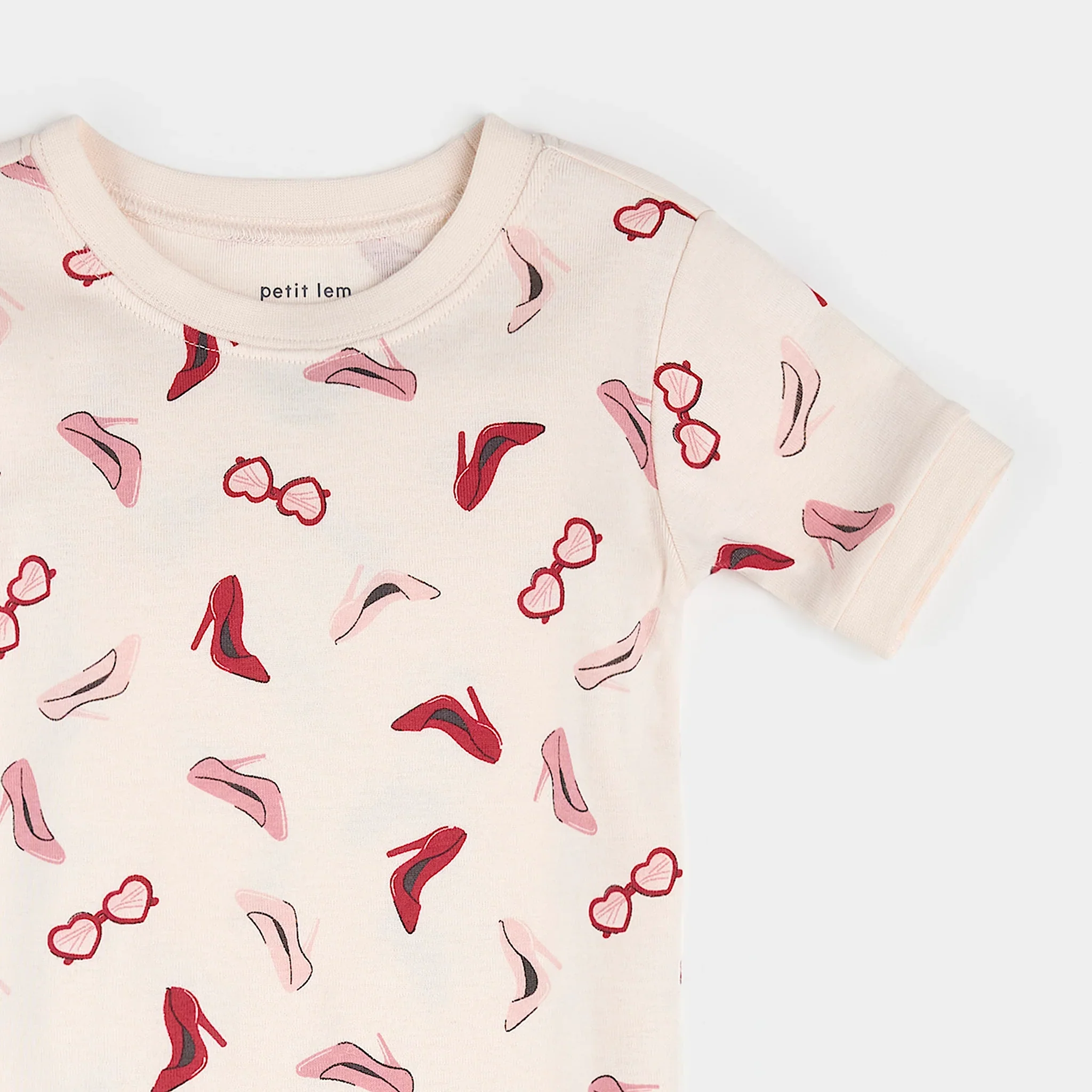 PETIT LEM- Kids Dress Up Print on Blush Short-Sleeved PJ Set (8-14) - Image 2