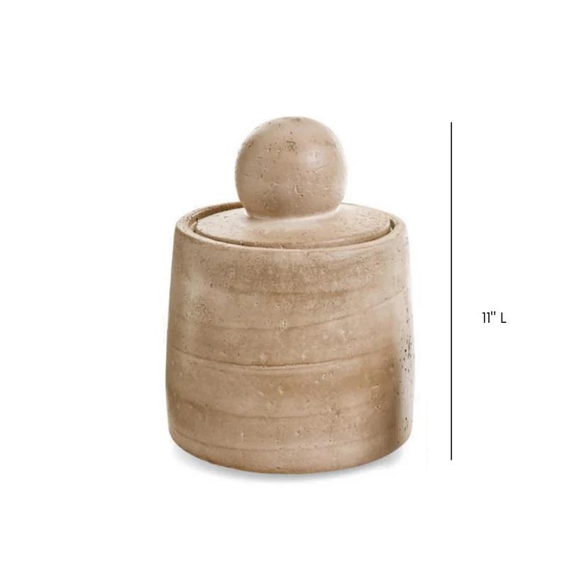 PINE - CANISTER LG CEMENT TRAVERTINE - Image 3