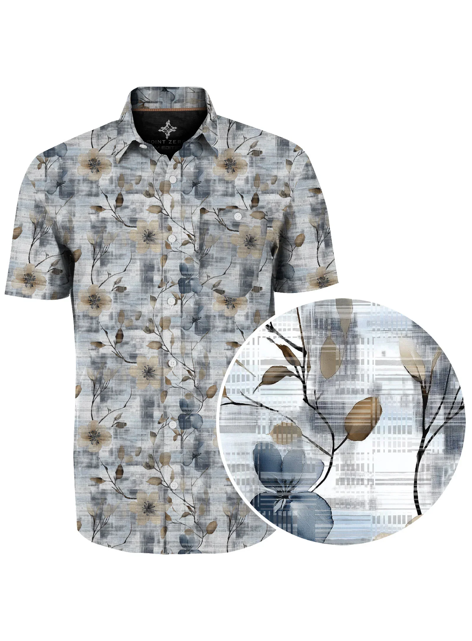 POINT ZERO - 4-WAY STRETCH S/S ALL OVER TEXTURED - Image 2