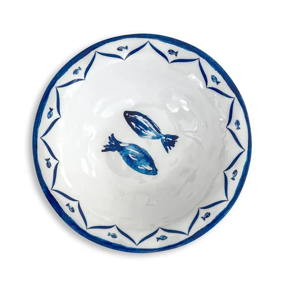 QSQUARED- SARDINIA 12" WHITE SERVING BOWL