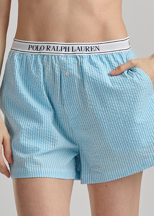 RALPH LAUREN -  SEERSUCKER BOXER W LOGO ELSTIC 4P0783R3 - Image 3
