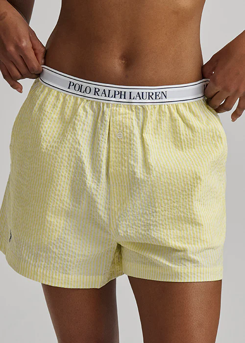 RALPH LAUREN -  SEERSUCKER BOXER W LOGO ELSTIC 4P0783R3 - Image 4