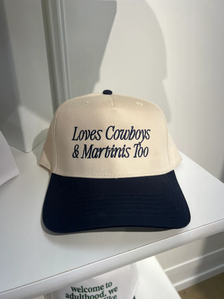 RUBY MOON - LOVES COWBOYS AND MARTINIS TOO HAT - Image 2