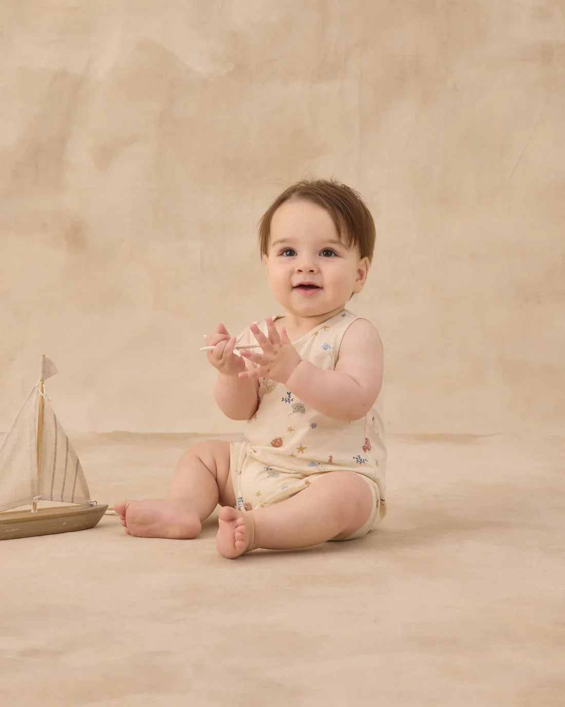 RYLEE + CRU - BABY SLEEVELESS ONE-PIECE AQUATIC - Image 3