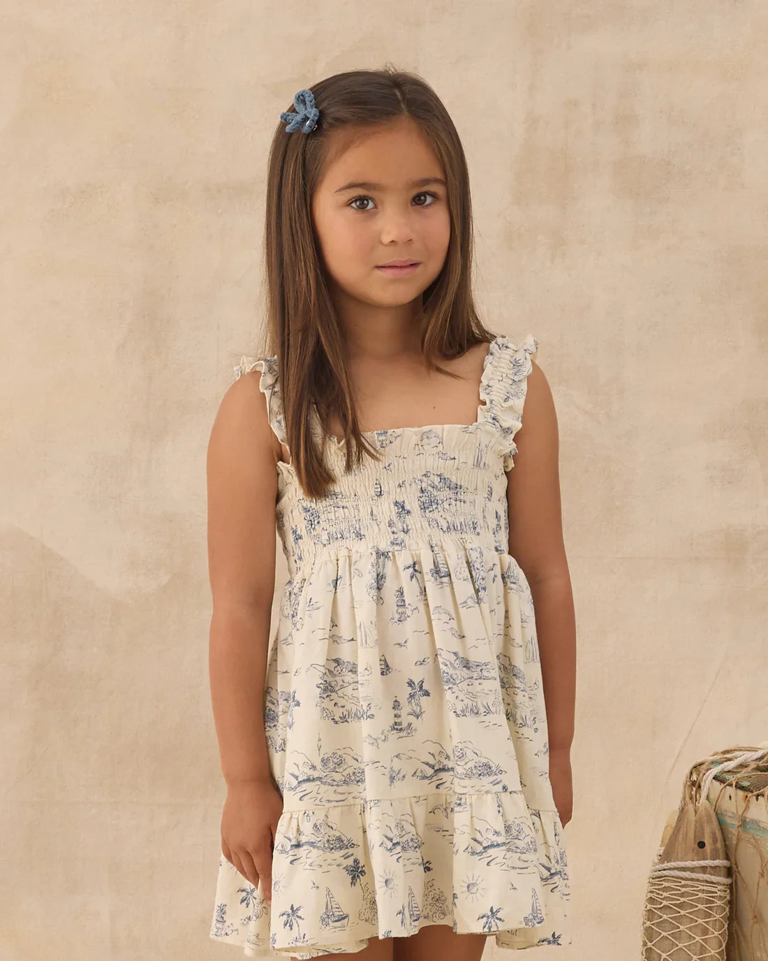 RYLEE + CRU - KIDS SUTTON DRESS OCEAN TOILE - Image 4