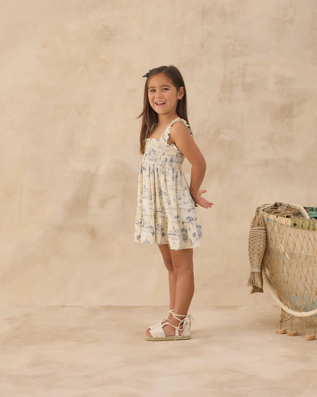 RYLEE + CRU - KIDS SUTTON DRESS OCEAN TOILE - Image 6