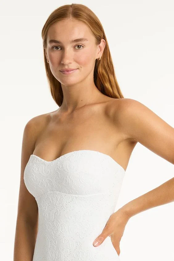 SEA LEVEL- WOMEN'S INTERLACE SEAMLESS BANDEAU 1PC SWIMSUIT - Image 2