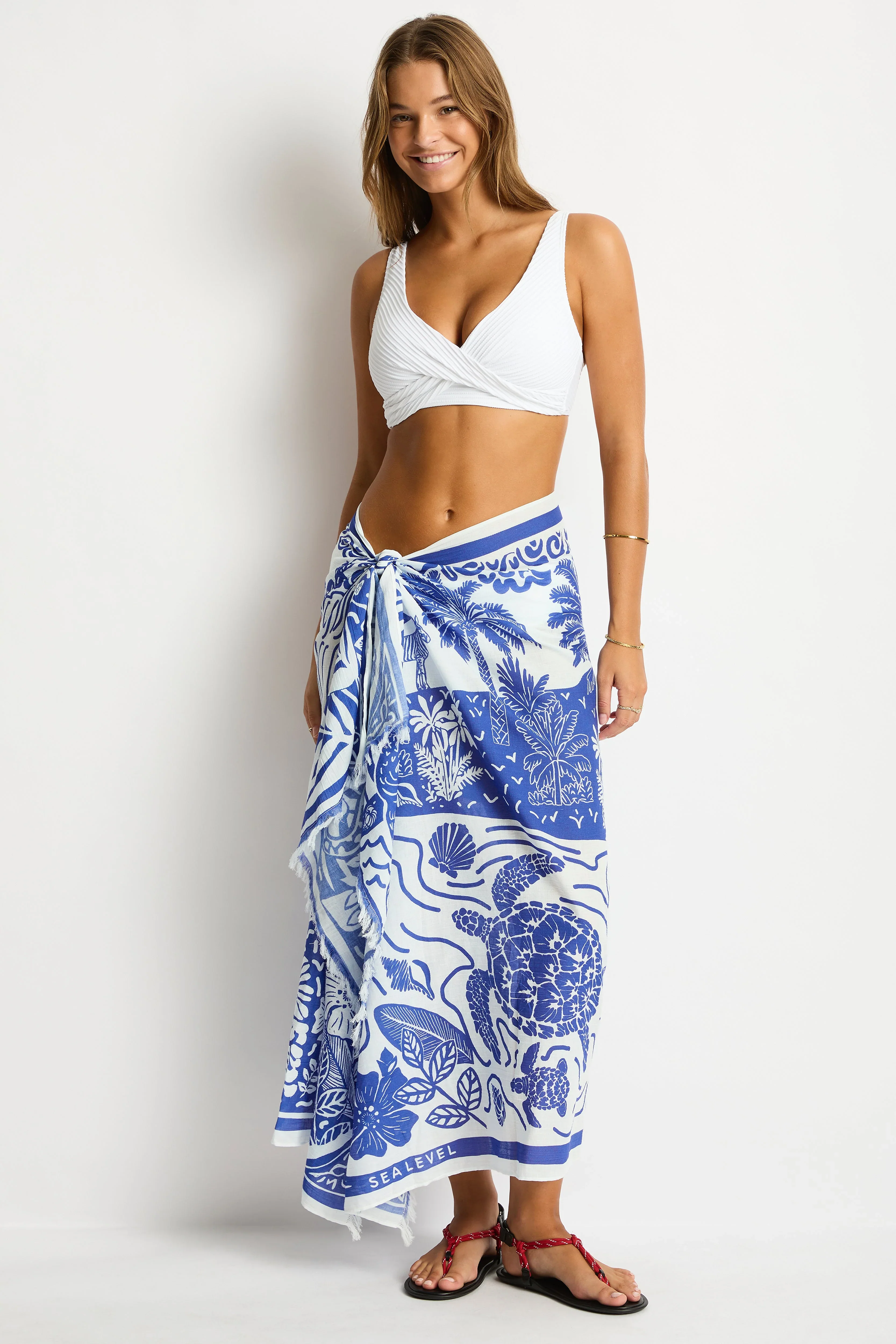 SEA LEVEL - JUNGLE LINO LONG SARONG - Image 3