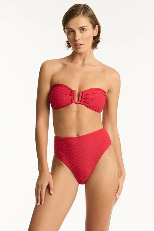 SEA LEVEL- LADIES HONEYCOMB U BAR BANDEAU SWIM TOP - Image 4