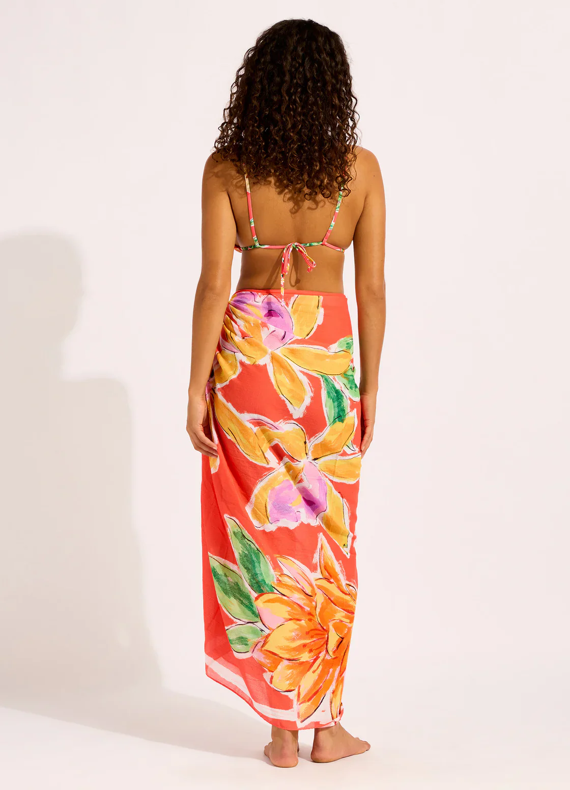 SEAFOLLY- Hothouse Flowers Floral Sarong - Image 8