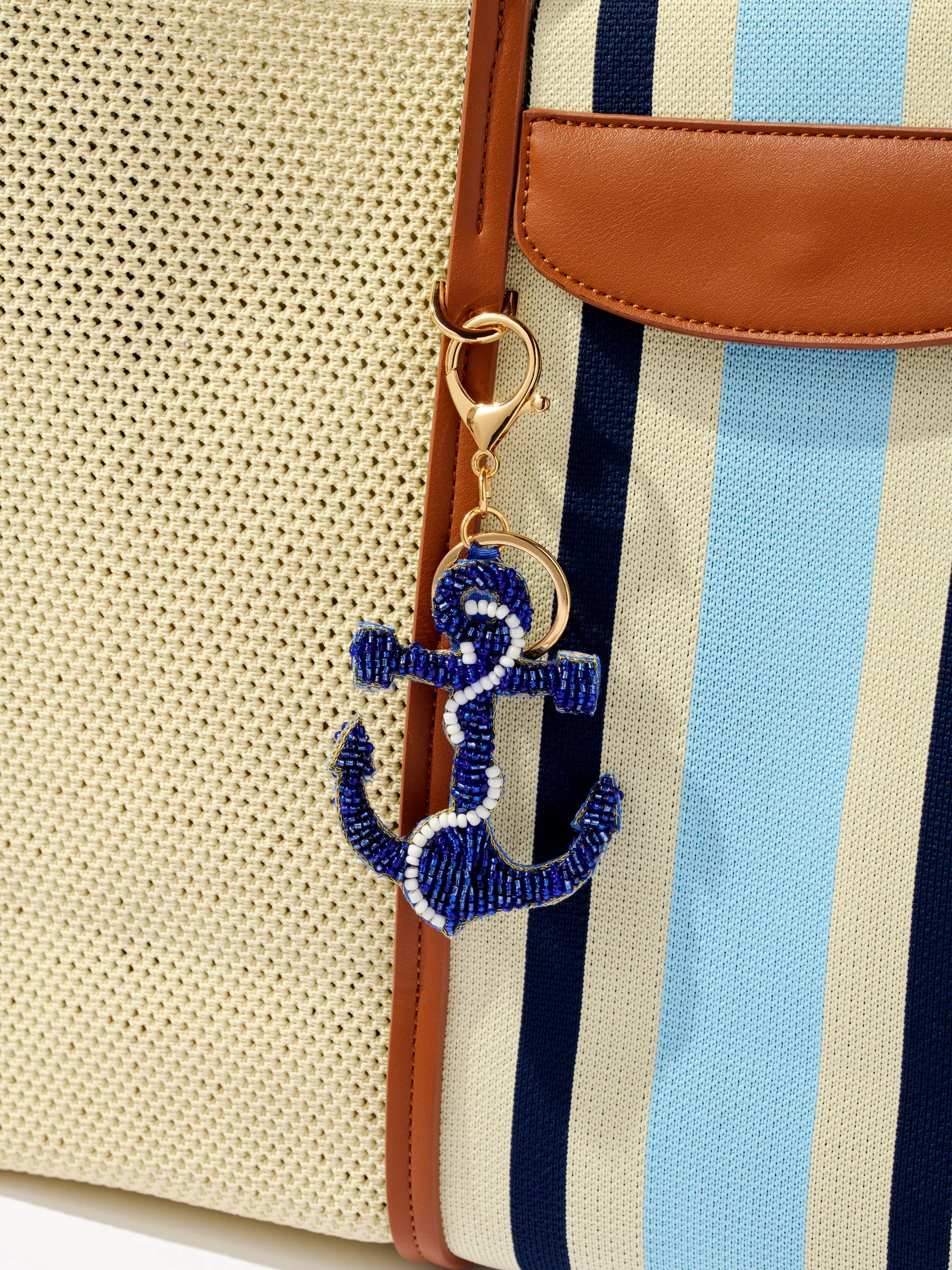 SHIRALEAH - ANCHOR BEADED BAG CHARM/KEY RING - Image 2