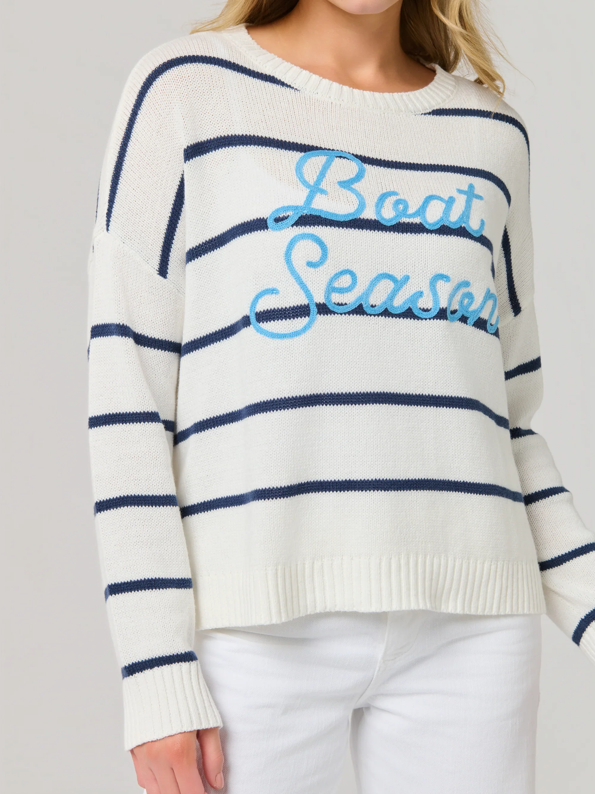 SHIRALEAH - BOAT SEASON RELAXED FIT SWEATER - Image 3