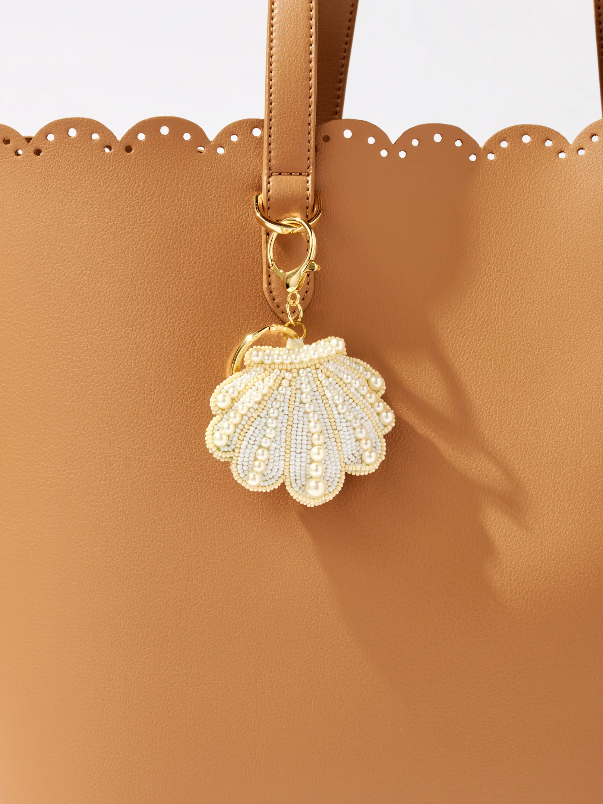 SHIRALEAH - SHELL BEADED BAG CHARM/KEY RING - Image 3