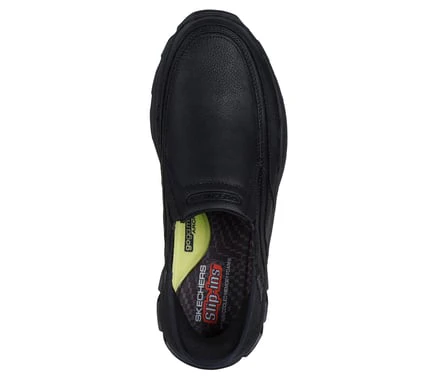 SKECHERS- MEN'S RESPECTED-ELGIN MOC TOE LEATHER SLIP-IN SHOE - Image 5