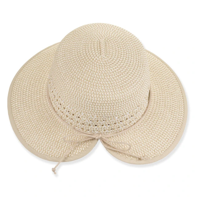 SUN 'N' SAND - HH3483 PAPER BRAID BACKLESS HAT - Image 3