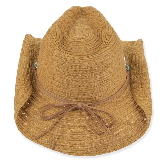 SUN 'N' SAND - HH3521 PAPER BRAID WESTERN HAT - Image 2