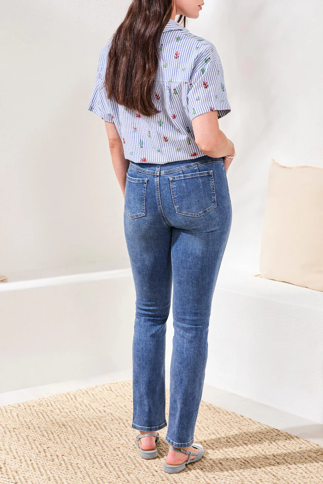 Tribal - Sophia Mid Rise, Straight Leg Jeans #7572O - Image 3