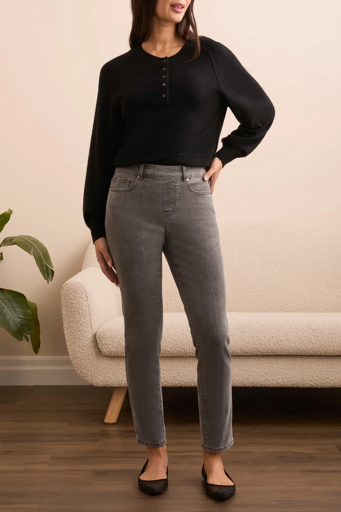 TRIBAL - WOMENS PULL ON JEAN 6037O - Image 3