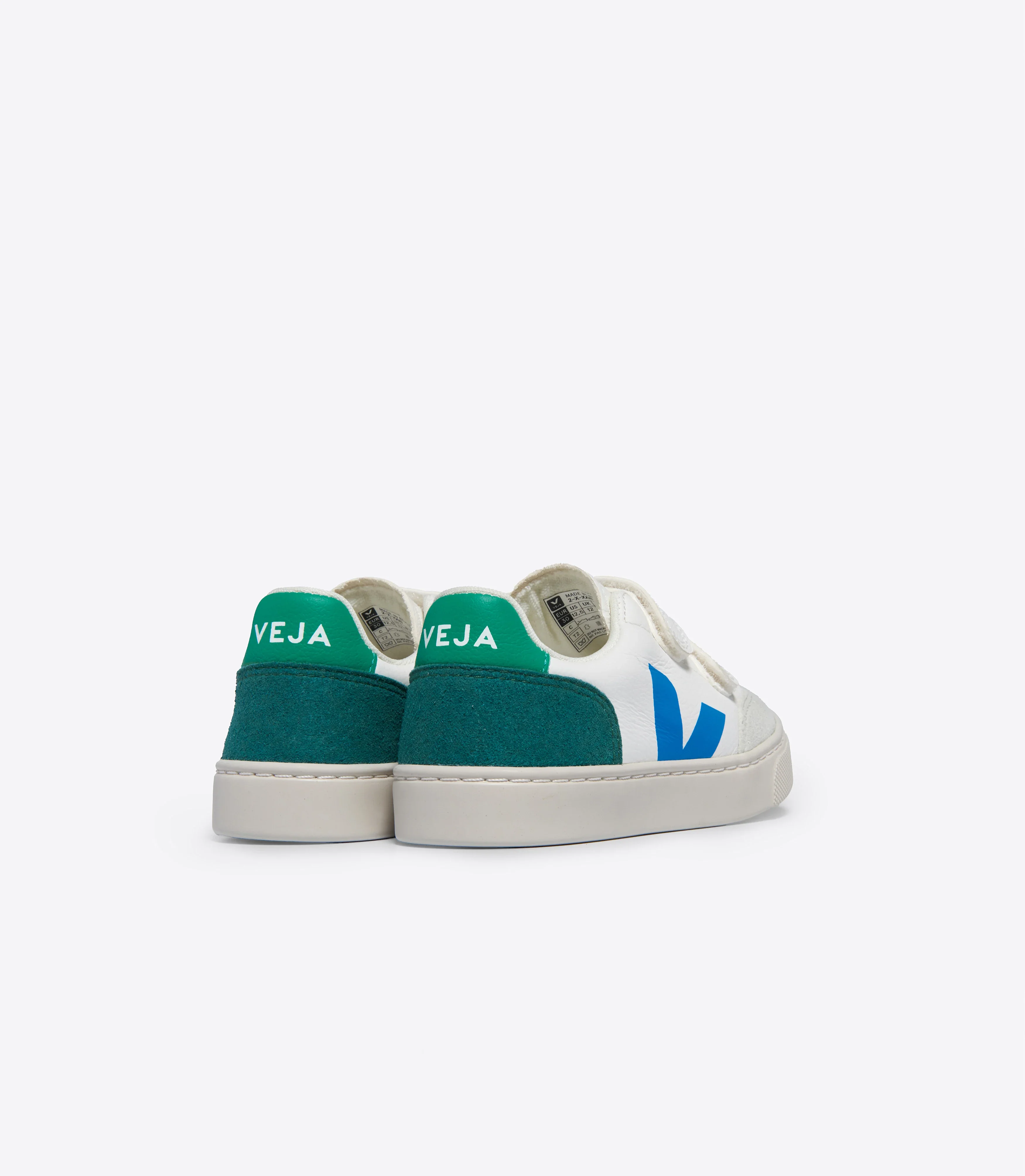 VEJA- KIDS V-12 CHROMEFREE LEATHER SHOE - Image 3