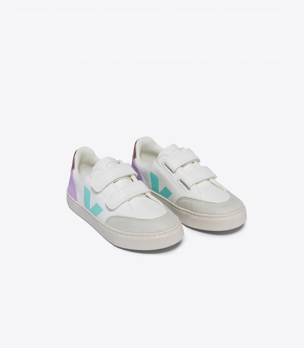 VEJA- KIDS V-12 CHROMEFREE LEATHER SHOE - Image 5