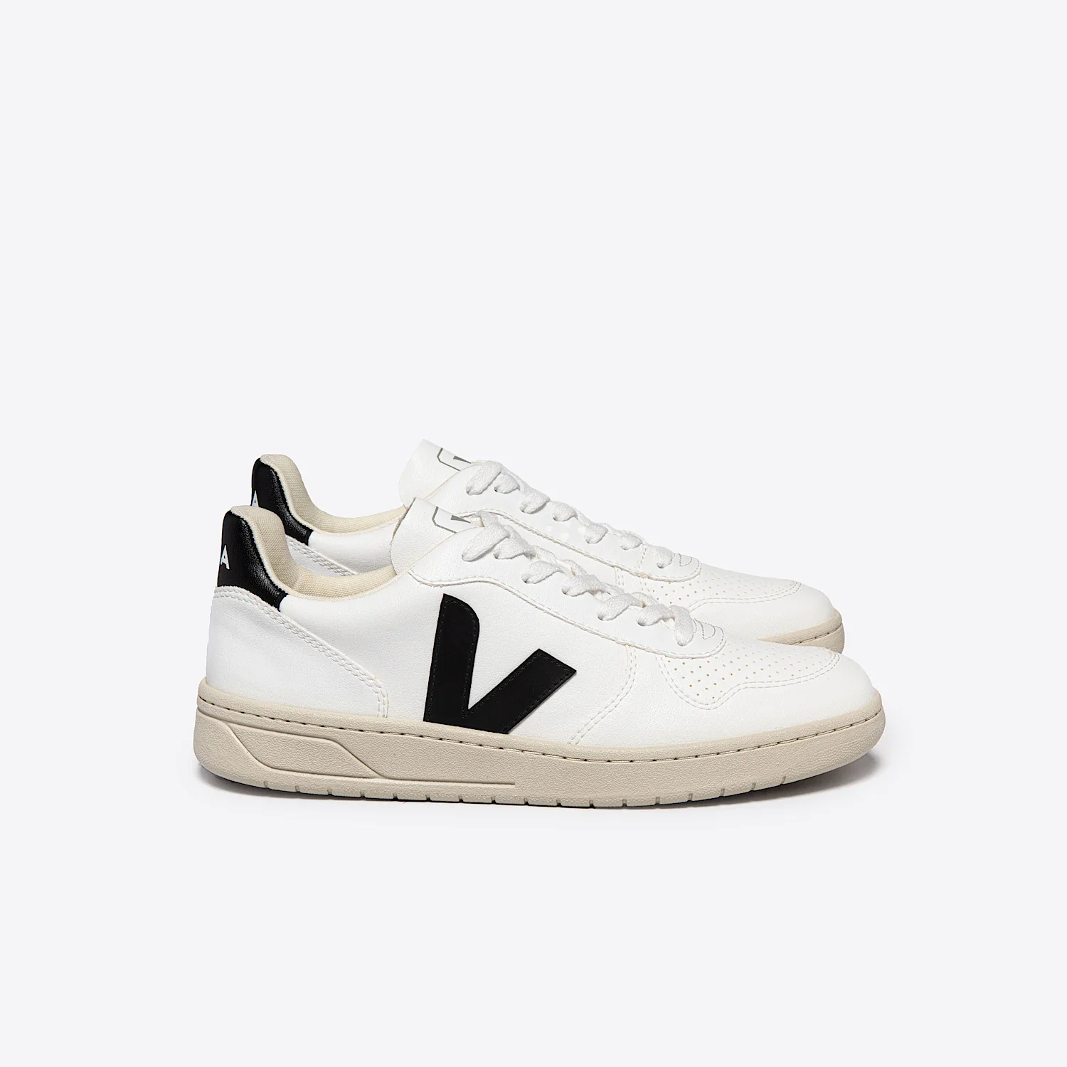 VEJA- WOMEN'S V-10 LEATHER SNEAKER - Image 3