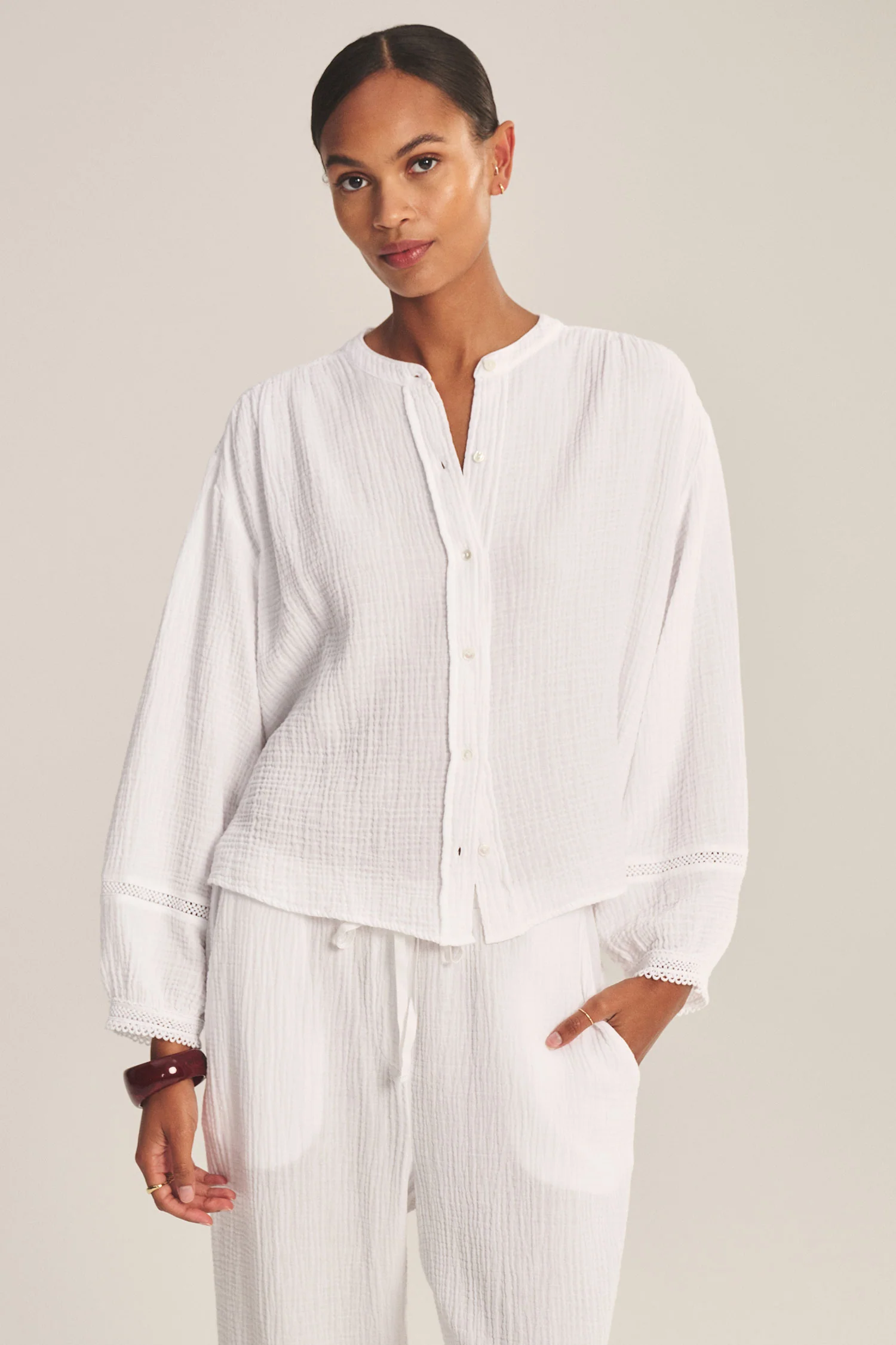 VELVET - COTTON GAUZE TOP TARIA07 - Image 9
