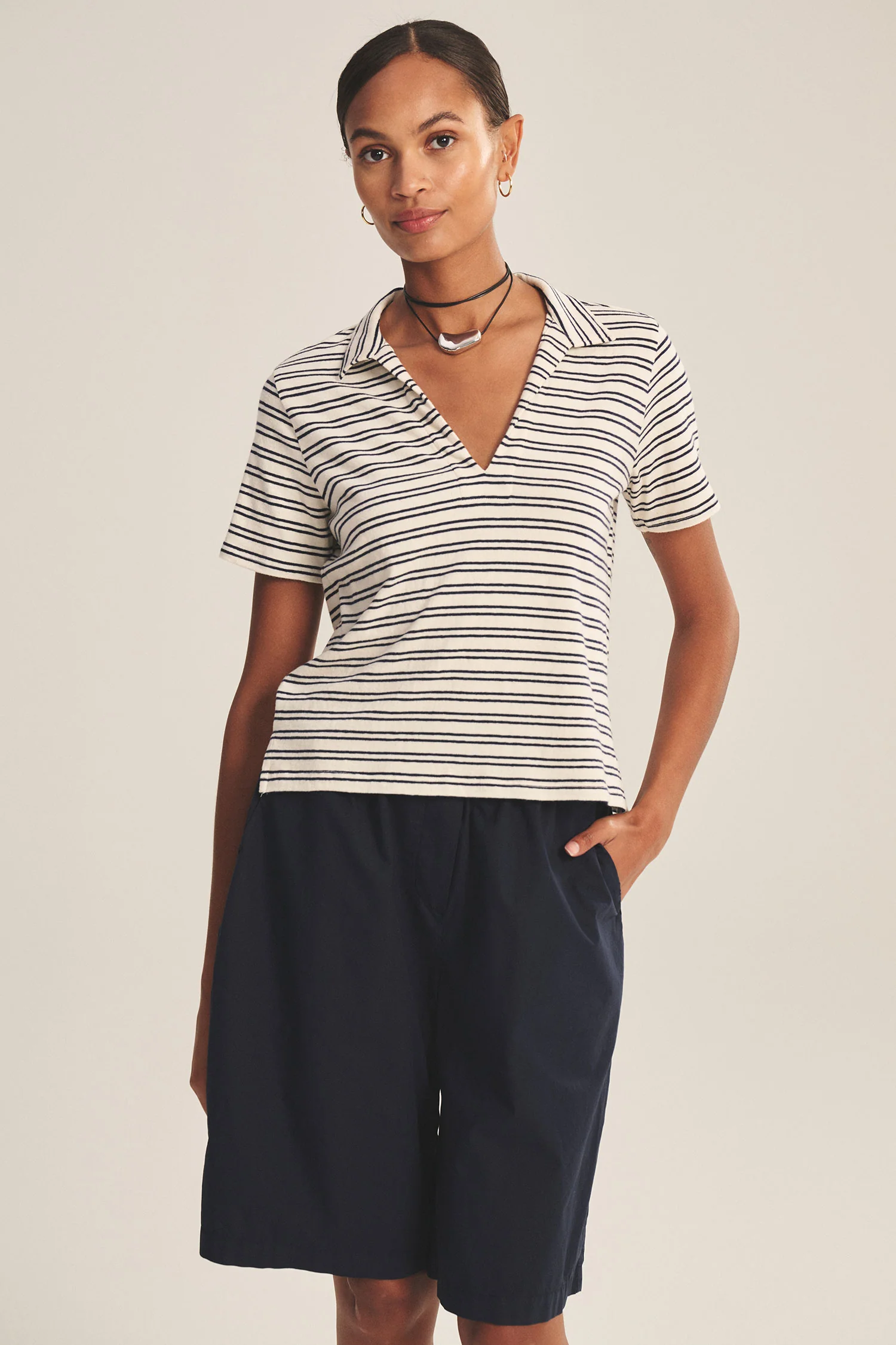 VELVET - YARN DYE STRIPE JERSEY TOP PERRIN07 - Image 8