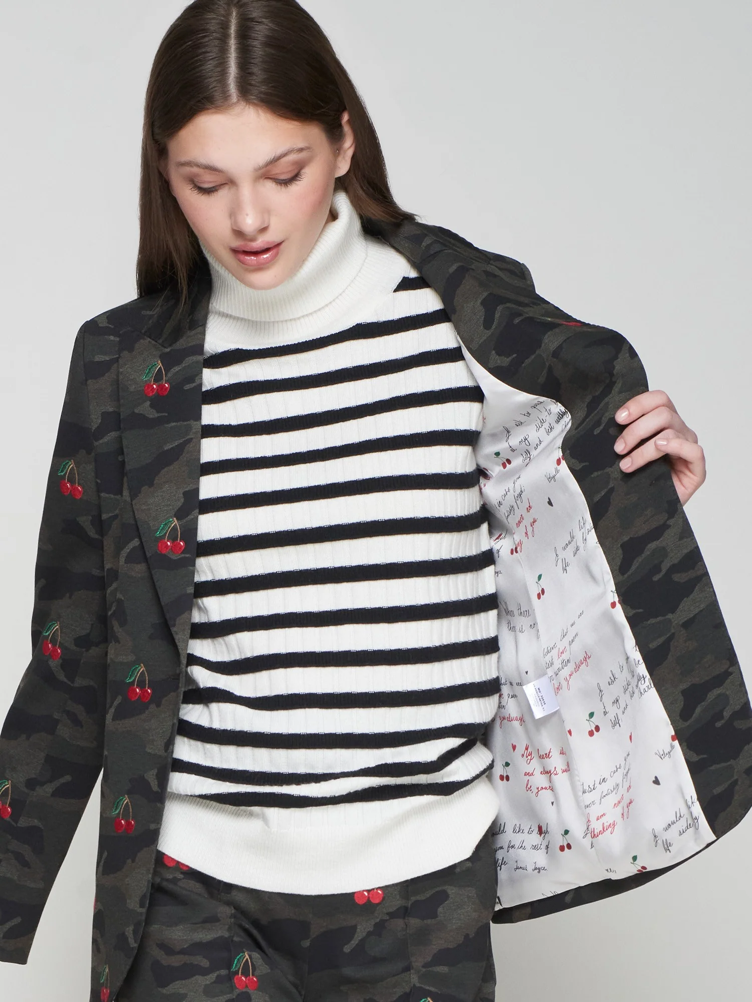 VILAGALLO- WOMEN'S HEATHER EMB BLAZER - Image 4