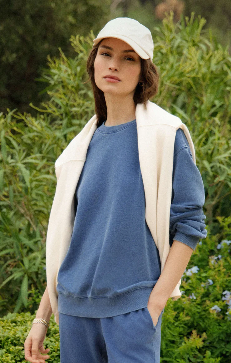 Z SUPPLY - BOYFRIEND DENIM SWEATESHIRT - Image 4