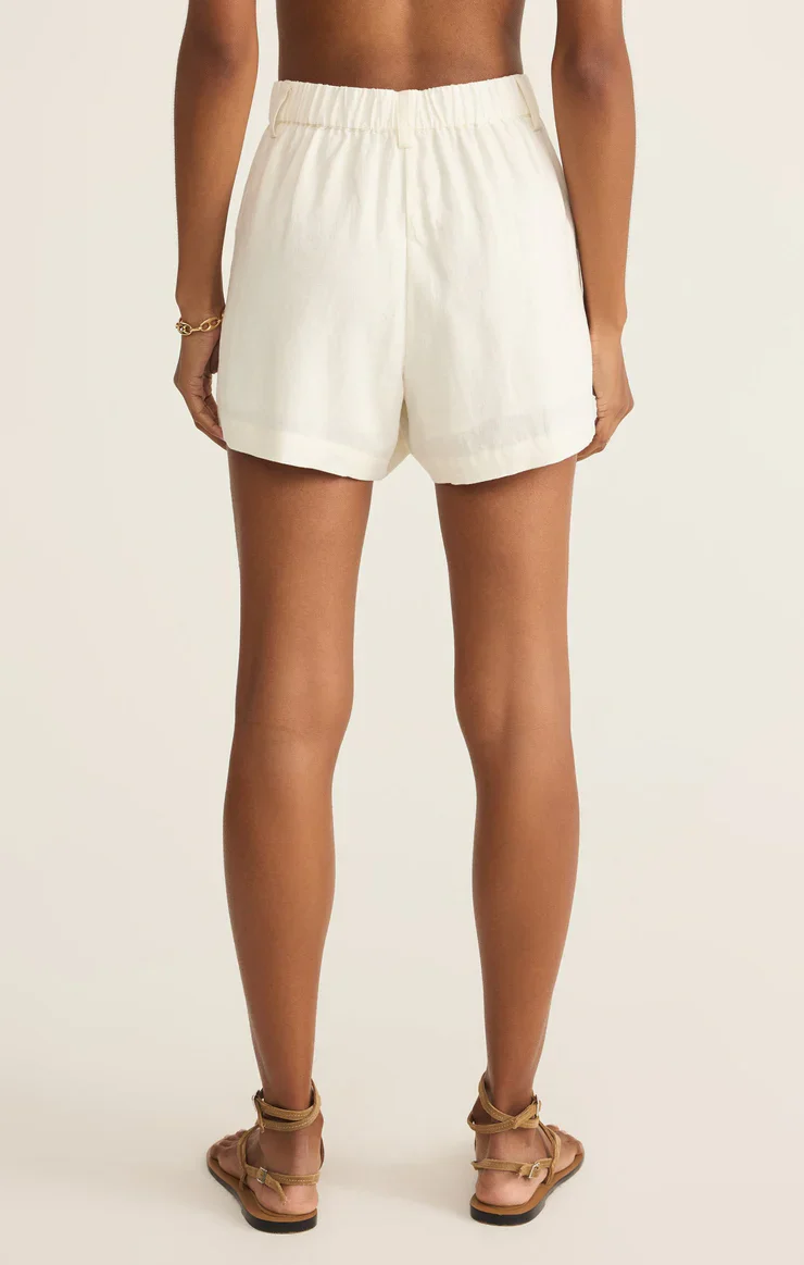 Z SUPPLY- WOMEN'S LINEN SHORTS (Black & White) - Image 7